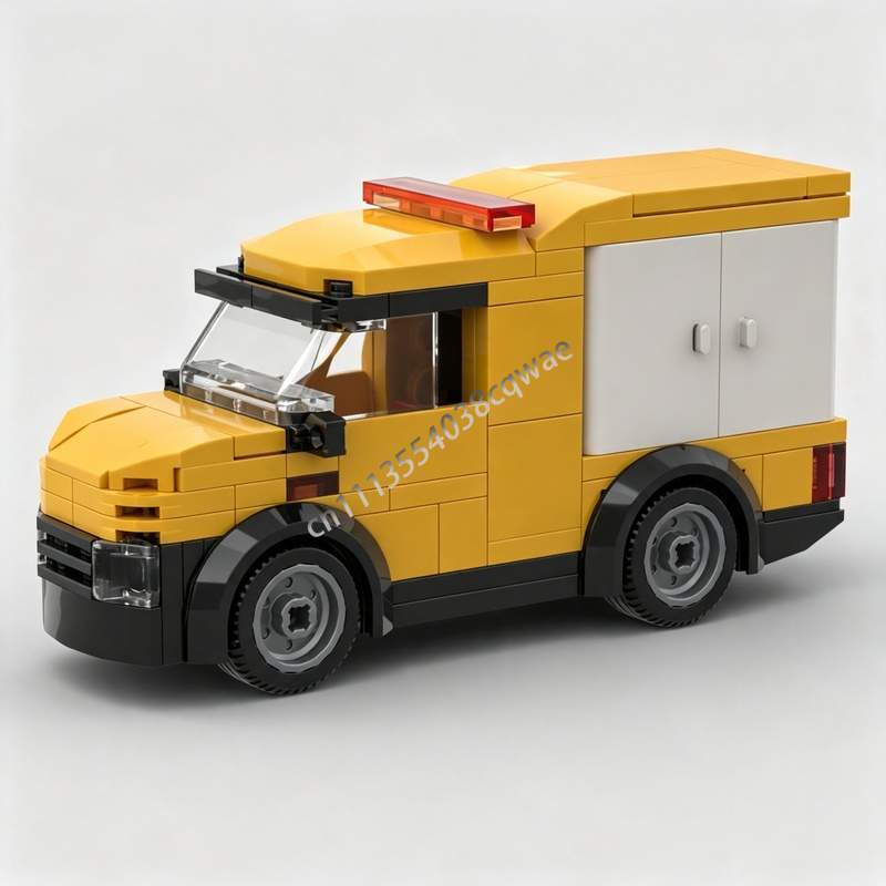 Heavy Equipment Lego - 118PCS Yellow Construction Utility Van Vehicle