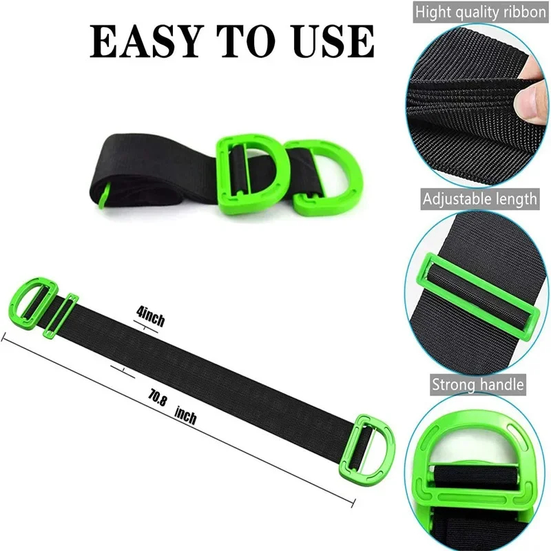 Heavy Equipment Grader - Adjustable Furniture Moving Straps Wrist Forearm