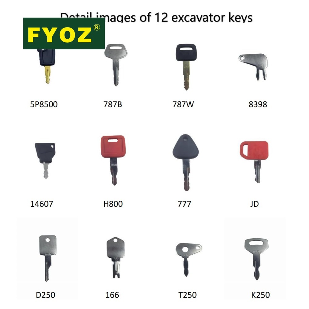 12PCS Heavy Equipment Ignition - огляд і ціна Heavy Equipment Key Set