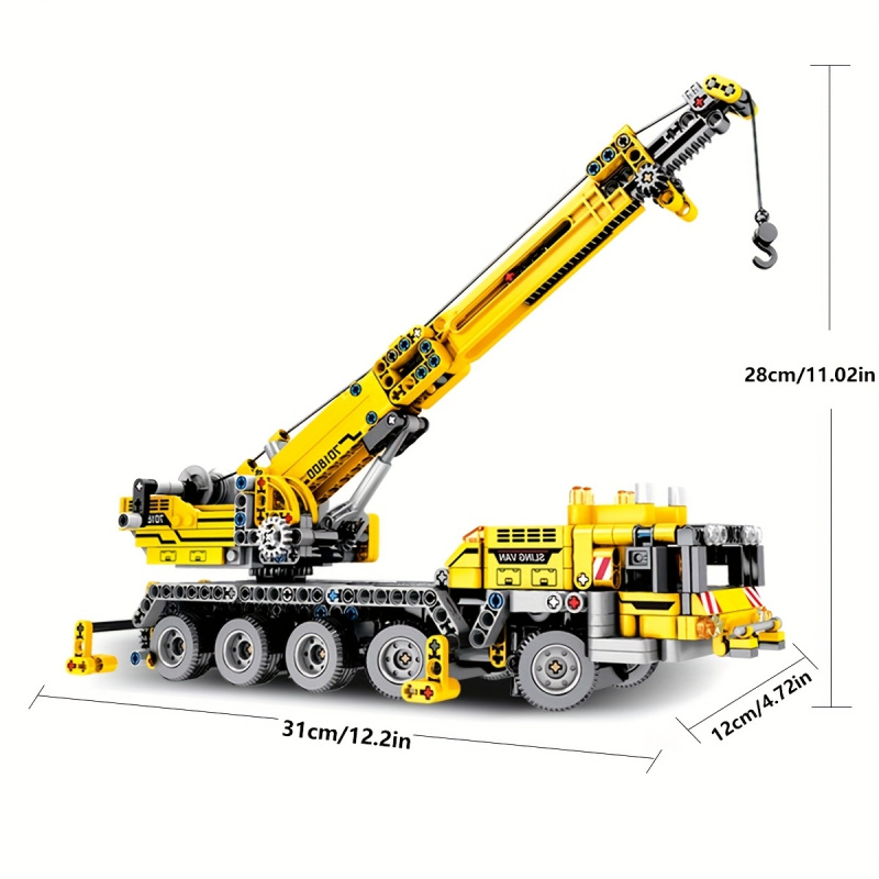 Yellow Telescopic Crane Buildi - огляд і ціна Heavy Equipment Lego