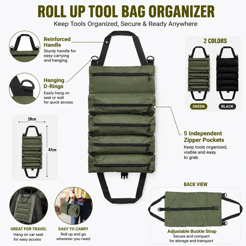 Heavy Duty Roll Up Tool Bag, O - огляд і ціна Heavy Equipment Operator